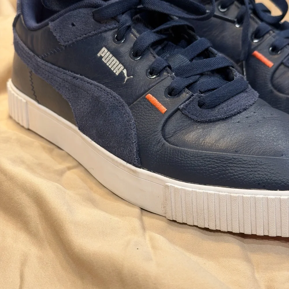 Puma‎ Women's Cali G Navy Spikeless Golf Leather and Suede Shoes Size 8 1/2